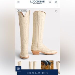 NWT - Lucchese Priscilla Cream